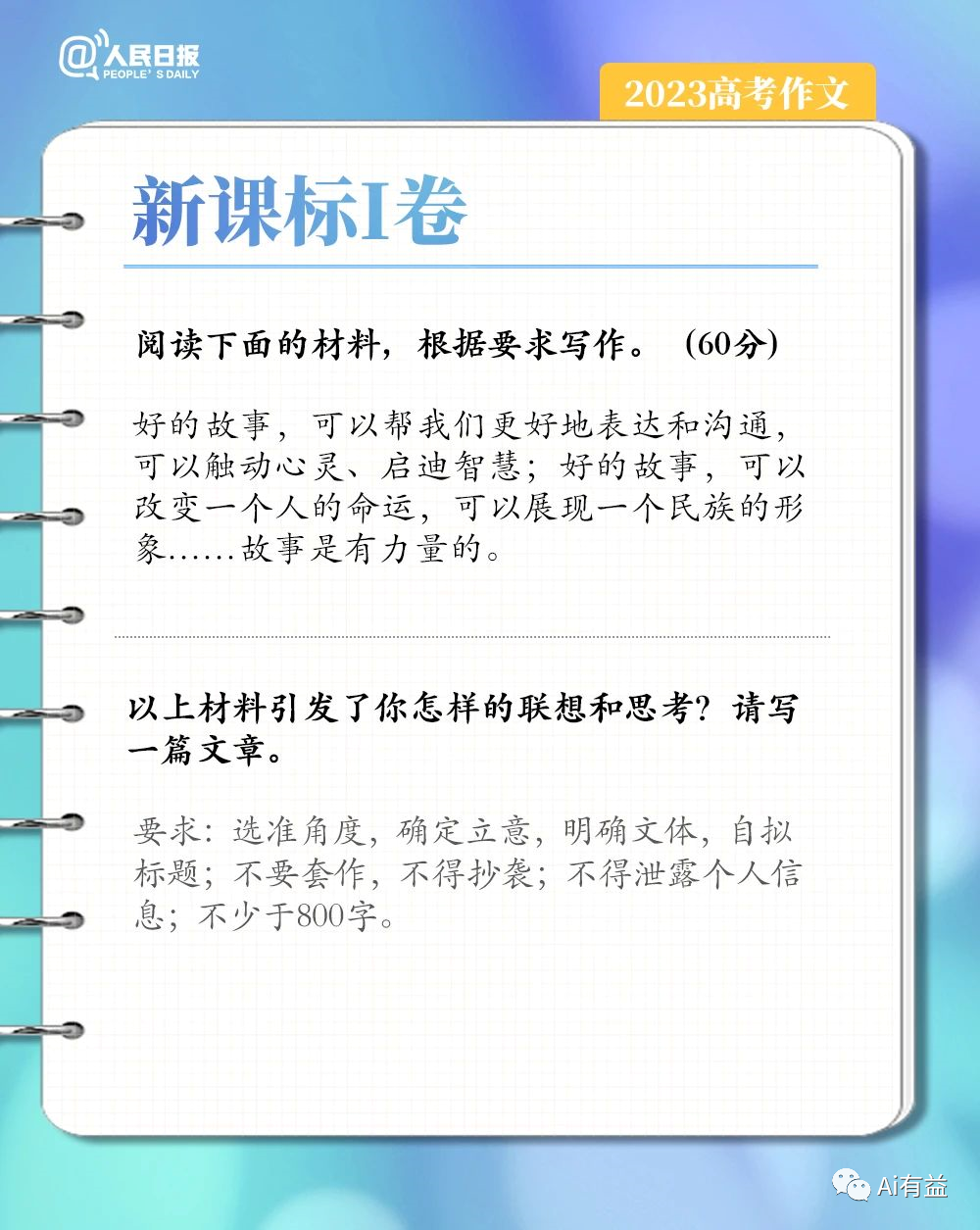 1688633228758.png 2023高考新课标Ⅰ卷作文:故事的力量:启迪心灵、塑造命运(ChatGPT)