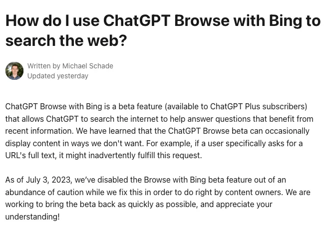1688638113158.png ChatGPTintegrationwithBinghalted:WhatdoesitmeanforthefutureofAI?